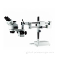 Zoom Stereoscope 7-45X Zoom trinocular Stereo Microscope double arm boom Manufactory